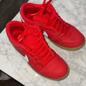 Nike Red and White Sneakers